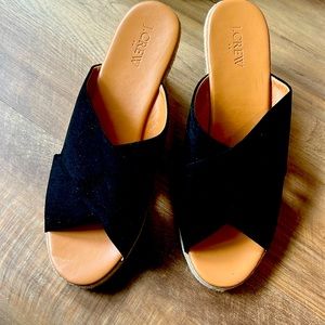 Black JCrew wedges - new